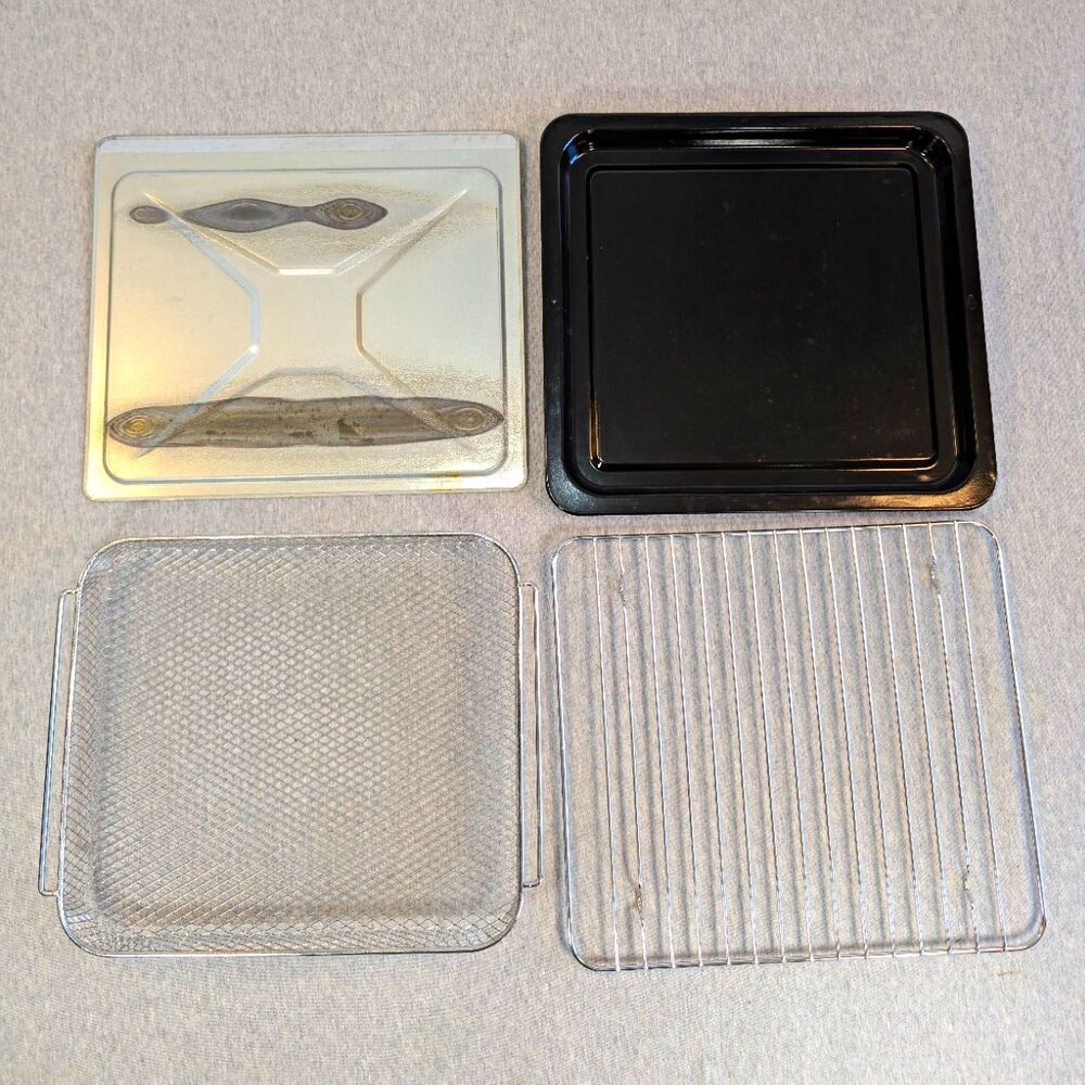 Kalorik AF-250AD2 Air Fryer Oven 4pc Rack/Tray Set Mesh Basket Parts Only